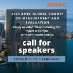 2023 AMEC Global Summit on Measurement and Evaluation_Call for Speakers