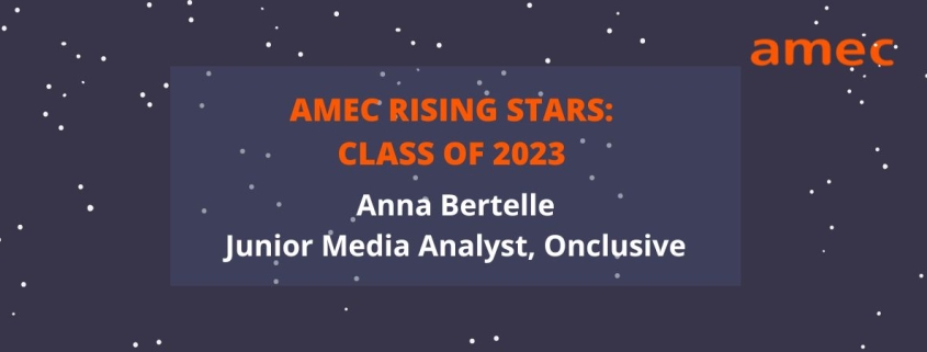 2023 AMEC Rising Stars: Meet Anna Bertelle, Junior Media Analyst, Onclusive