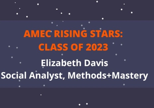 2023 AMEC Rising Star Elizabeth Davis_Social Analyst_Methods+Mastery