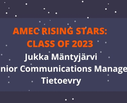 2023 AMEC Rising Star Jukka Mäntyjärvi_Senior Communications Manager_Tietoevry