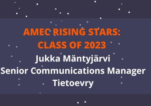 2023 AMEC Rising Star Jukka Mäntyjärvi_Senior Communications Manager_Tietoevry
