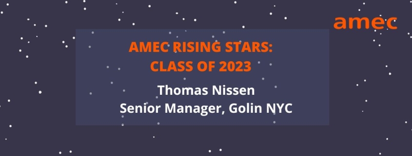 2023 AMEC Rising Star Thomas Nissen_Senior Manager_Golin NYC