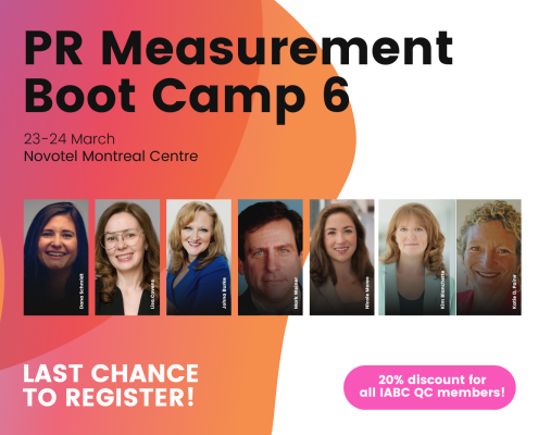 PR Measurement Boot Camp 6, 23-24 March 2023, Montréal